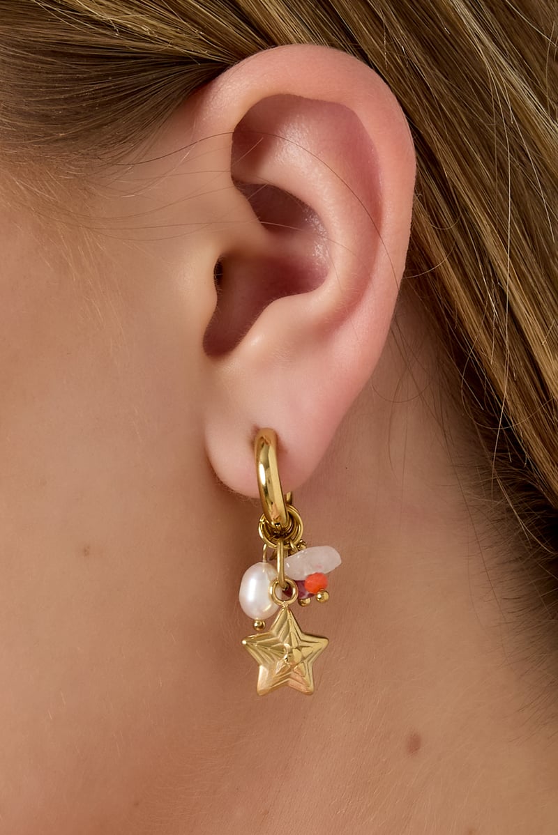 Stainless Steel Drop Earrings Star Casual Daily Simple Series Women's jewelry